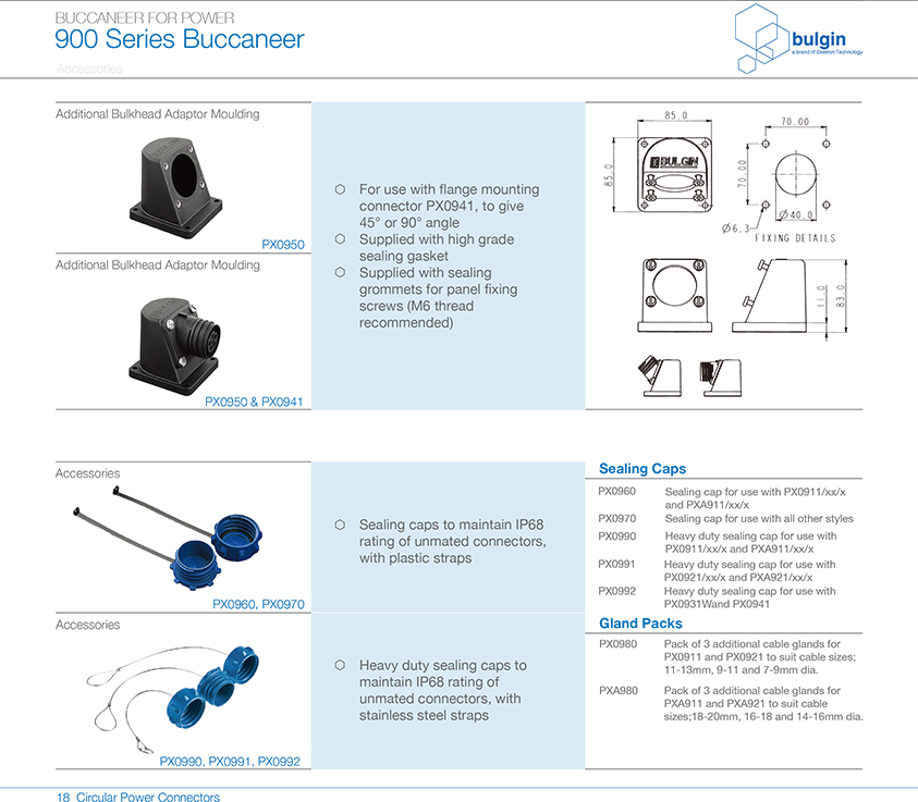 法蘭安裝連接器PX0941尺寸 法蘭安裝連接器PX0941尺寸