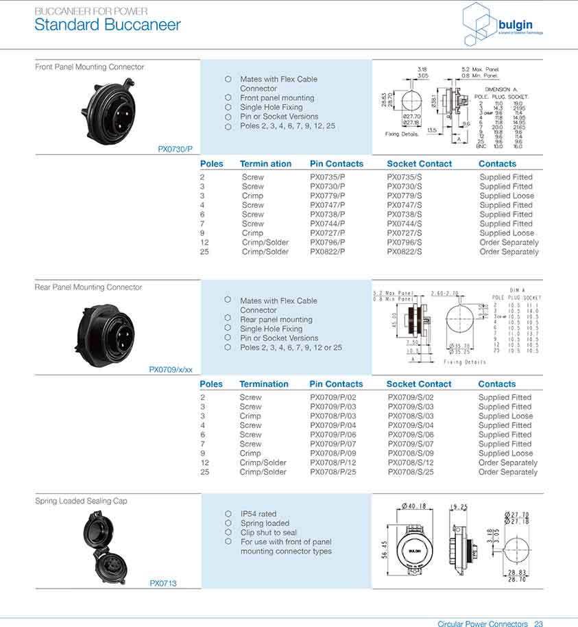 標(biāo)準(zhǔn)系列電源連接器配件PX0734,PX0733選型 標(biāo)準(zhǔn)系列電源連接器配件PX0734,PX0733選型