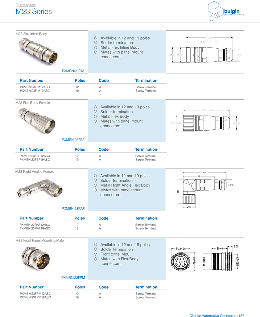 M23 19芯公彎頭金屬裝配連接器參數