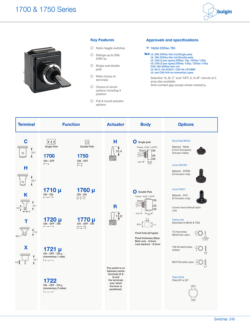 搖桿開(kāi)關(guān)1700選型