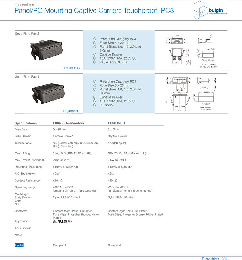  FX0430 保險(xiǎn)絲座選型