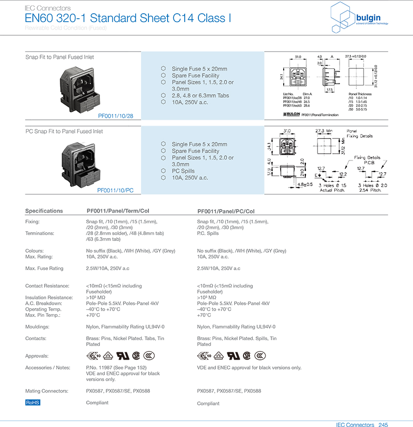 PF0011系列扣合面板安裝及有保險(xiǎn)絲座選型 PF0011系列扣合面板安裝及有保險(xiǎn)絲座選型