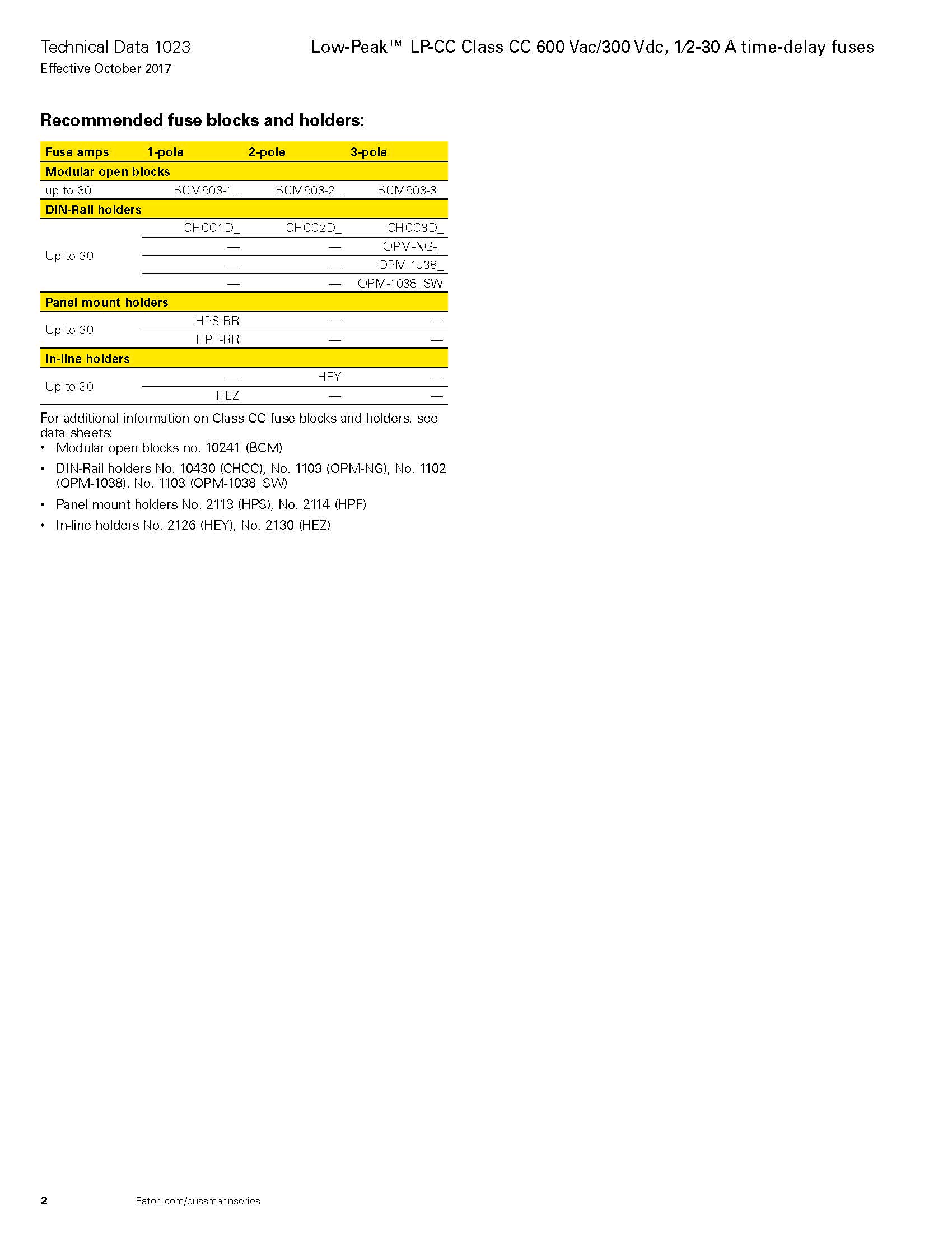 LP-CC系列10*38延時熔斷器參數 LP-CC系列10*38延時熔斷器參數