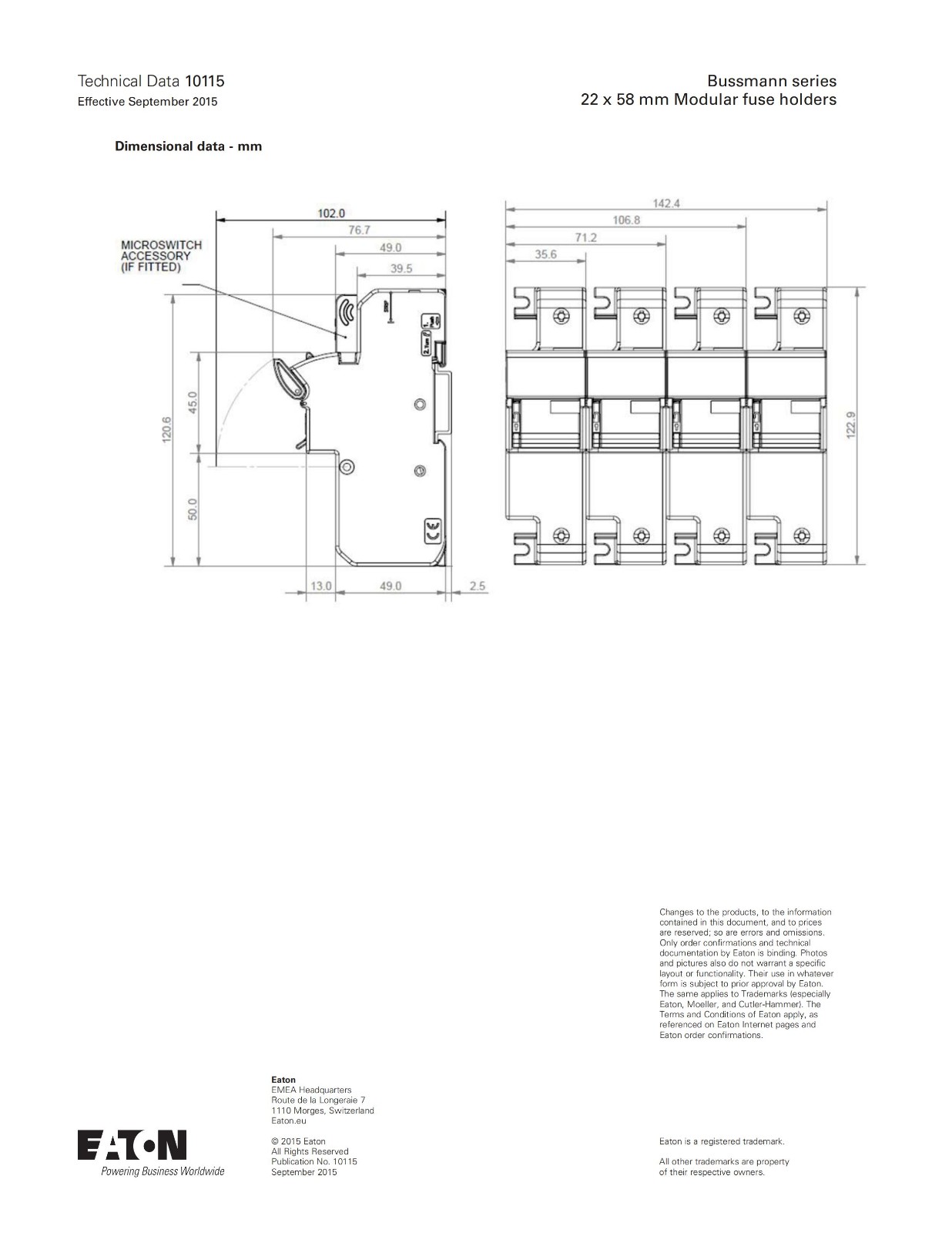 CH221DU系列熔斷器座尺寸 CH221DU系列熔斷器座尺寸